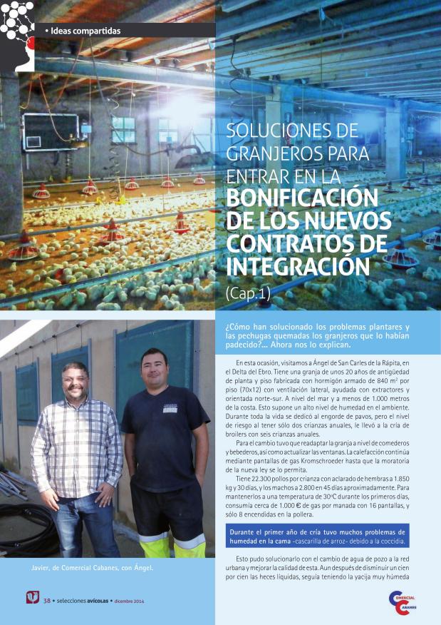 Contratos integración avicultura carne bonficaciones